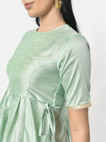 Green_Solid_Flare_Dress_Front_Close_Up_1 (7047142932649)
