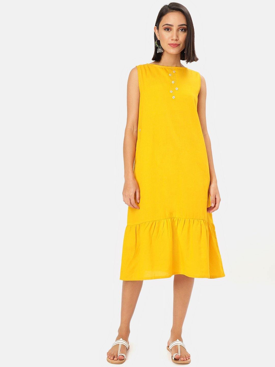 Mustard_Flared_Dress_Front_Full_Shot_1 (6390641164457)