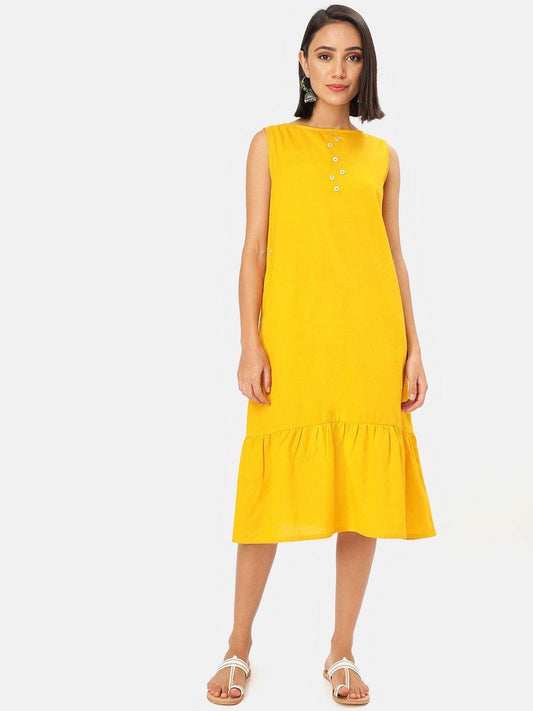 Mustard_Flared_Dress_Front_Full_Shot_1 (6390641164457)