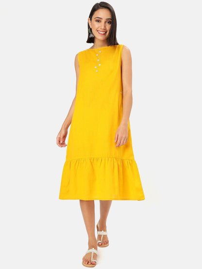 Mustard_Flared_Dress_Front_Full_Shot_3 (6390641164457)