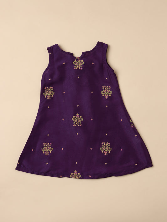  Saaki Girls Summer Soft Purple A-line Dress