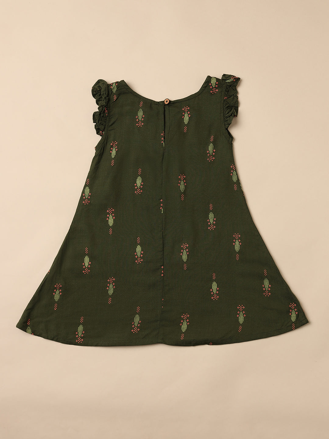 Saaki Girls Summer Soft Green A-line Dress