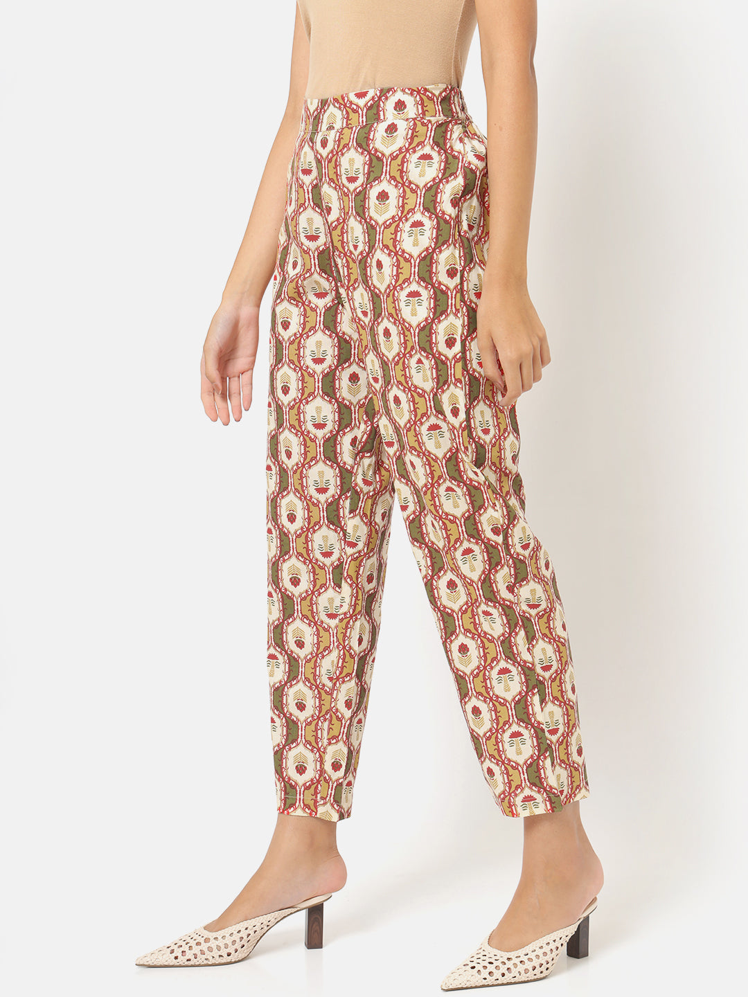 A leopard print wide-leg pant to help ~widen~ your selection of bottoms and  give you a ~wild~ option that won't be too much out of your comfort zone. | Printed  wide leg