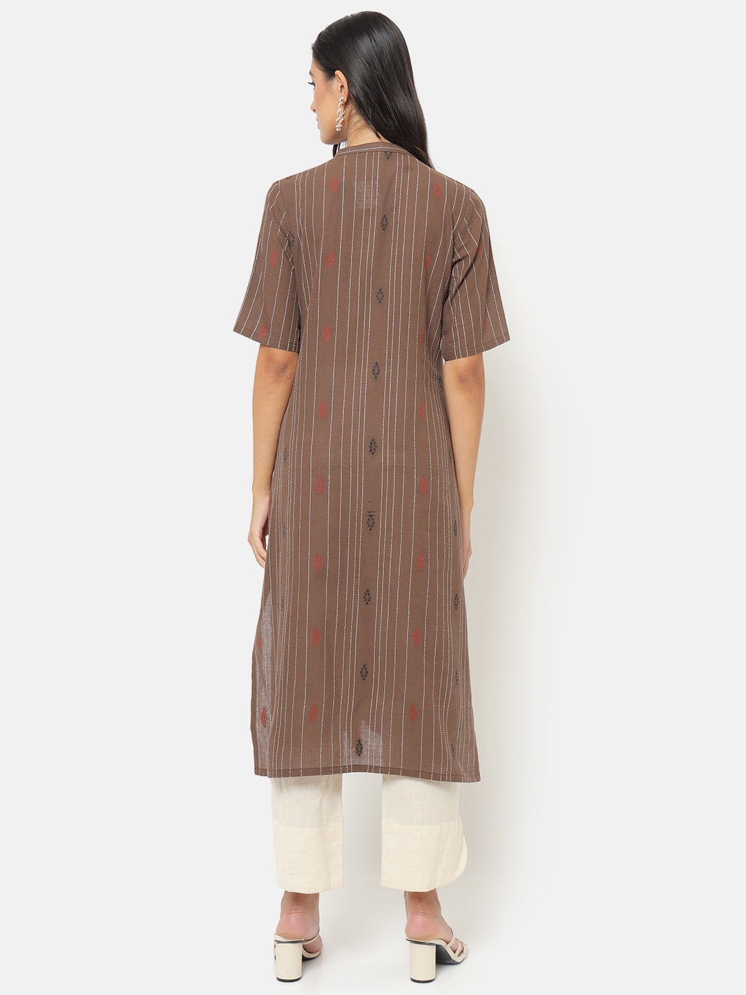 Weaves of south Mandarin collar Kurta (7507321028839)