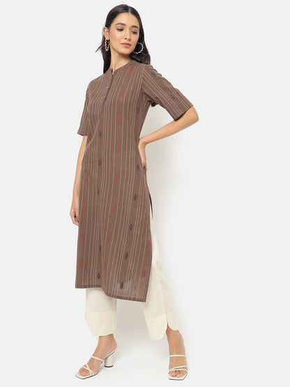 Weaves of south Mandarin collar Kurta (7507321028839)