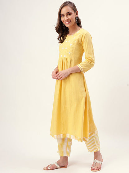 Lemonade Embroidered Kurta